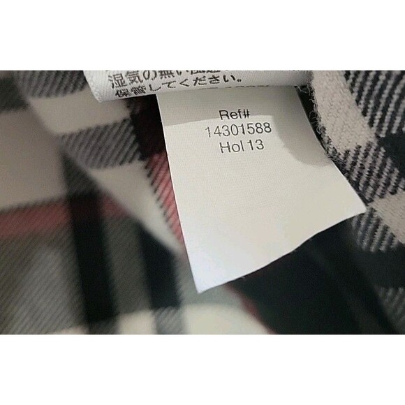 EDDIE BAUER Relaxed Fit Gray/Red Plaid Button Down Flannel Shirt Men's Size TL - Picture 14 of 14